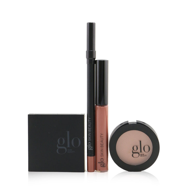 Glo Skin Beauty Desk to Datenight (Mini Shadow Quad + Blush + Lip Pencil + Lip Gloss) - # Rebel Angel  4pcs