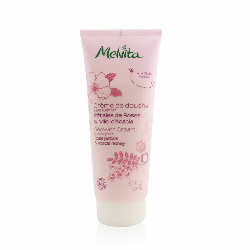 Melvita Rose Petals & Acacia Honey Shower Cream 