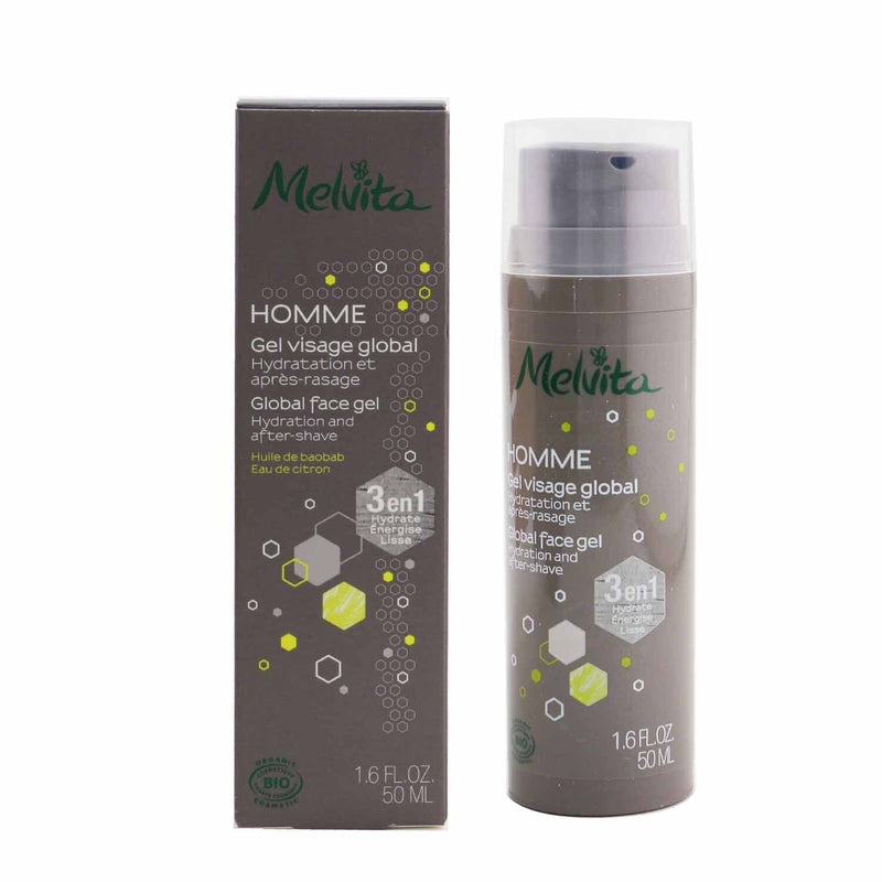 Melvita Homme Global Face Gel - Hydration & After Shave 