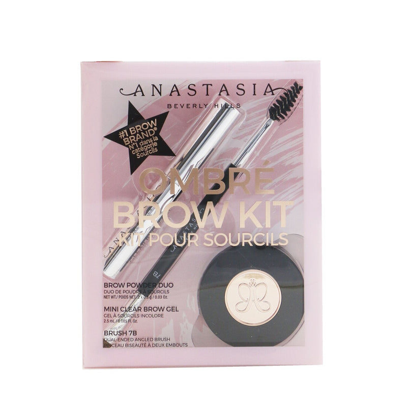 Anastasia Beverly Hills Ombre Brow Kit (Brow Powder Duo + Mini Clear Brow Gel + Brush 7B) - # Soft Brown 