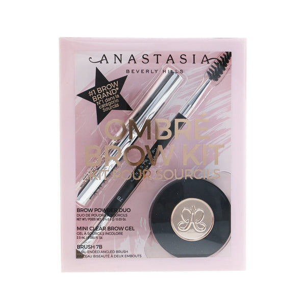 Anastasia Beverly Hills Ombre Brow Kit (Brow Powder Duo + Mini Clear Brow Gel + Brush 7B) - # Dark Brown 