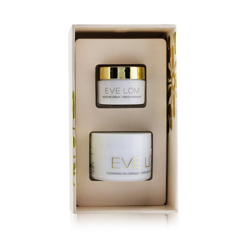 Eve Lom Begin & End Ornament Travel Set: Cleansing Oil Capsules 7x1.25ml/0.04oz + Moisture Cream 8ml/0.26oz  2pcs