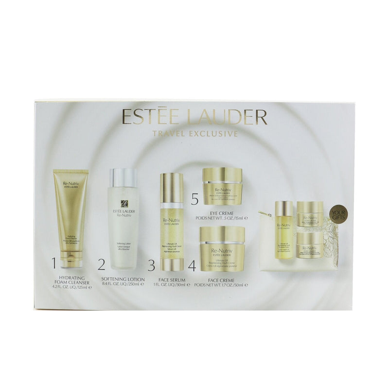 Estee Lauder The Secret Of Infinite Beauty Ultimate Lift Travel Collection: Creme 50ml+Serum 30ml+Eye Creme 15ml+Softening Lotion 250ml...  8pcs+1bag