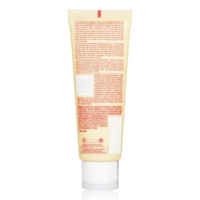 Clarins Hydrating Gentle Foaming Cleanser with Alpine Herbs & Aloe Vera Extracts - Normal to Dry Skin 125ml/4.2oz