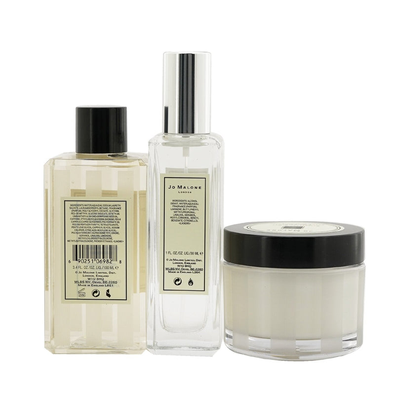 Jo Malone Fragrance Layering Collection: English Pear & Freesia Cologne Spray 30ml + Blackberry & Bay Body Cream 50ml + Wood Sage & Sea Salt Body Wash 100ml 