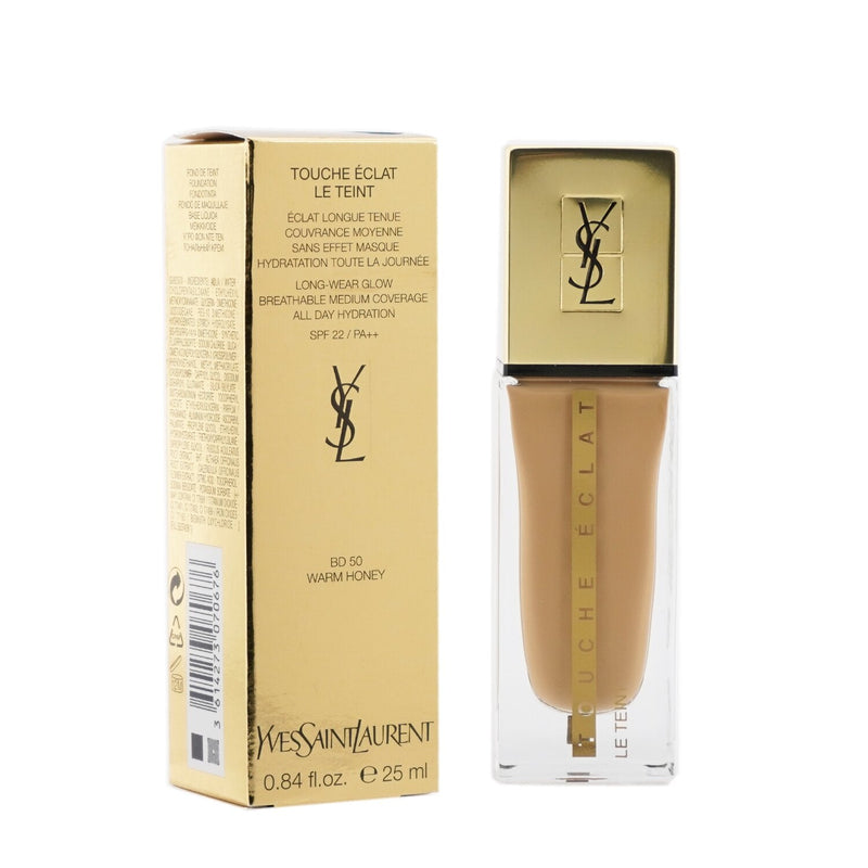 Yves Saint Laurent Touche Eclat Le Teint Long Wear Glow Foundation SPF22 - # BD50 Warm Honey 