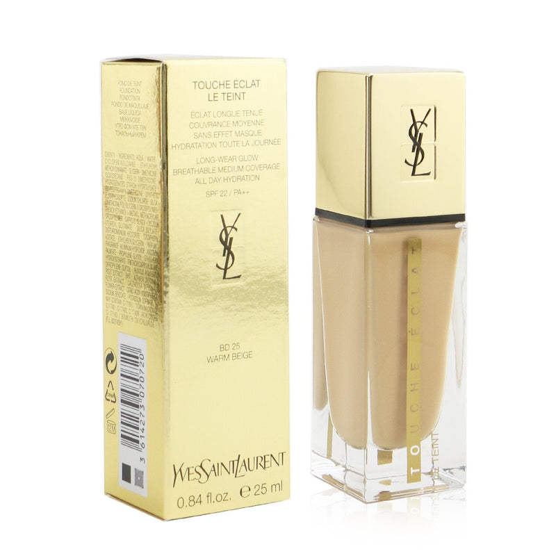 Yves Saint Laurent Touche Eclat Le Teint Long Wear Glow Foundation SPF22 - # BD25 Warm Beige  25ml/0.84oz