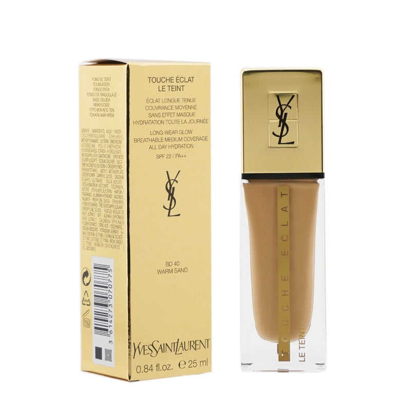 Yves Saint Laurent Touche Eclat Le Teint Long Wear Glow Foundation SPF22 - # BD40 Warm Sand 