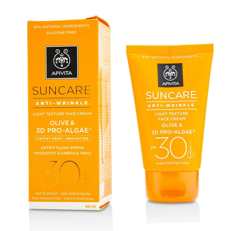Apivita Suncare Anti-Wrinkle Light Texture Face Cream SPF 30 (Exp. Date: 11/2021) 
