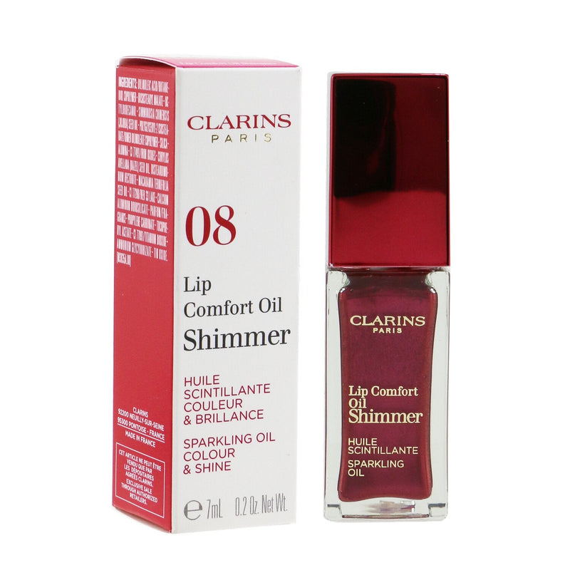 Clarins Lip Comfort Oil Shimmer - # 08 Burgundy Wine  7ml/0.2oz