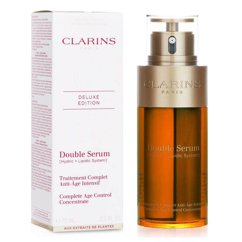 Clarins Double Serum (Hydric + Lipidic System) Complete Age Control Concentrate (Deluxe Edition)  75ml/2.5oz