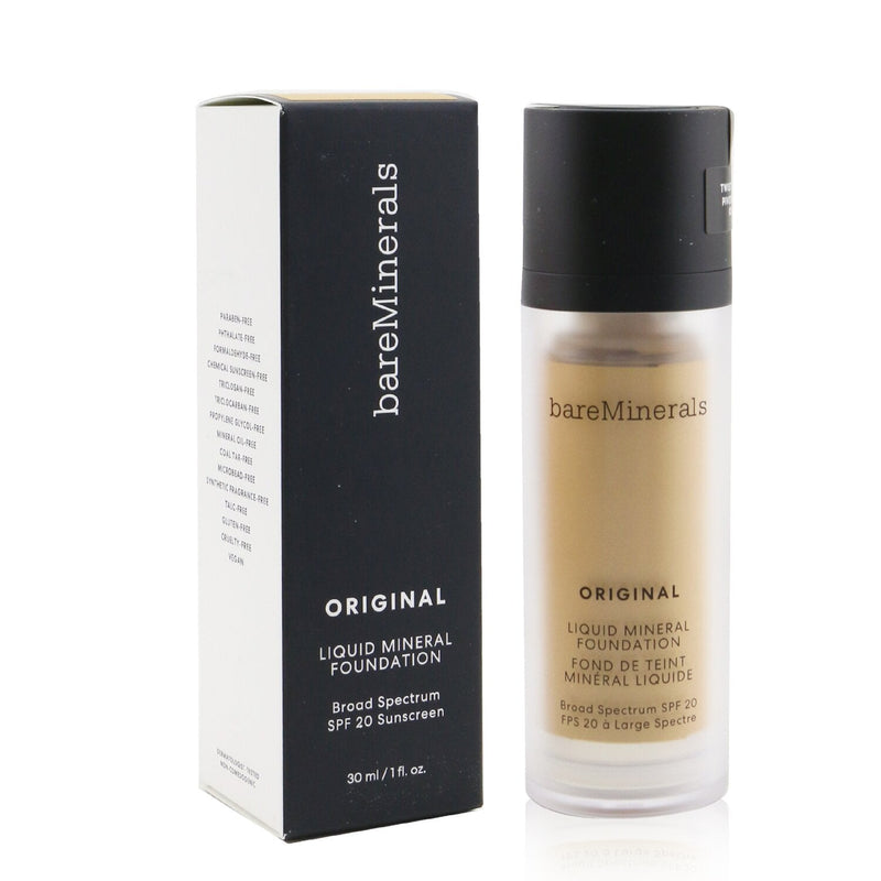 BareMinerals Original Liquid Mineral Foundation SPF 20 - # 20 Golden Tan (For Medium-Tan Cool Skin With A Rosy Hue) 