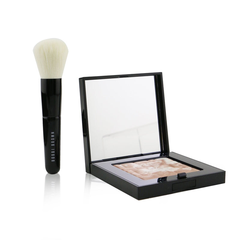 Bobbi Brown Highlighting Powder Set (1x Highlighting Powder + 1x Mini Face Brush) - #Pink Glow 