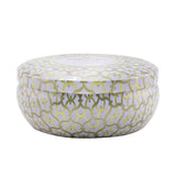 Voluspa 3 Wick Decorative Tin Candle - Suede Blanc 