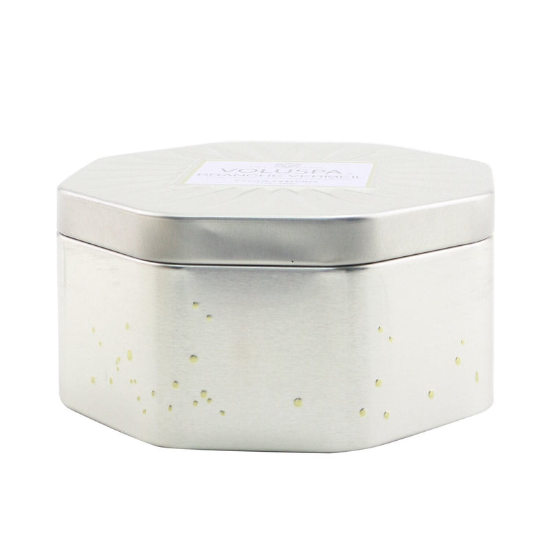 Voluspa 3 Wick Octagon Tin Candle - Branche Vermeil 