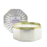 Voluspa 3 Wick Octagon Tin Candle - Branche Vermeil 