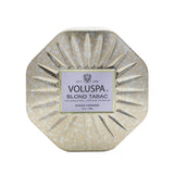 Voluspa 3 Wick Octagon Tin Candle - Blond Tabac  340g/12oz