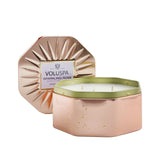 Voluspa 3 Wick Octagon Tin Candle - Sparkling Rose  340g/12oz