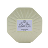 Voluspa 3 Wick Octagon Tin Candle - Coconut Papaya 