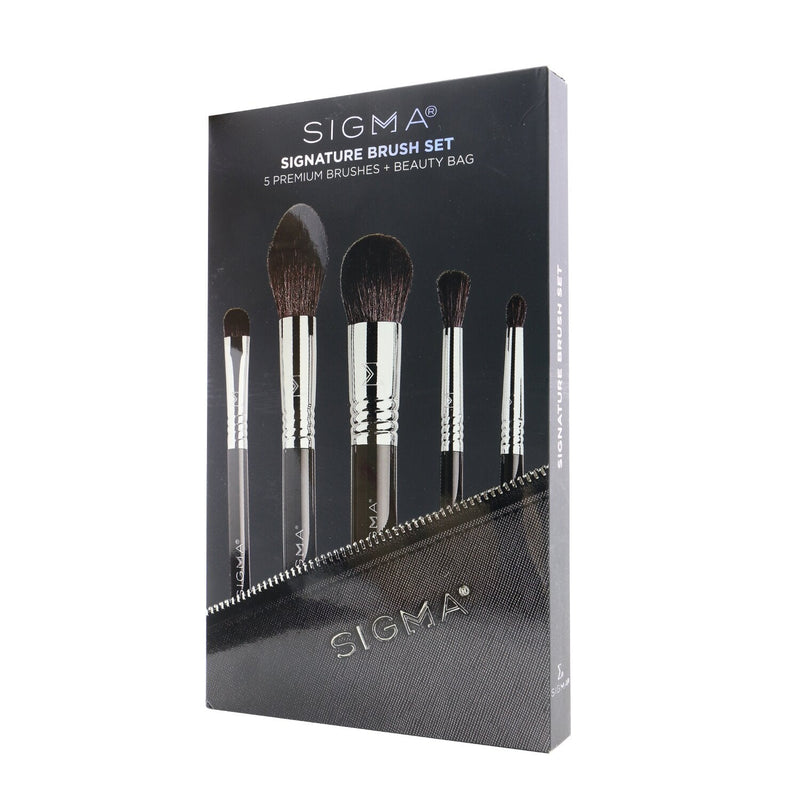 Sigma Beauty Signature Brush Set (5x Premium Brush, 1x Bag)  5pcs+1bag