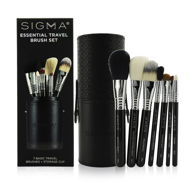 Sigma Beauty Essential Travel Brush Set (7x Brushes, 1x Brush Cup)  7pcs+Brush Cup