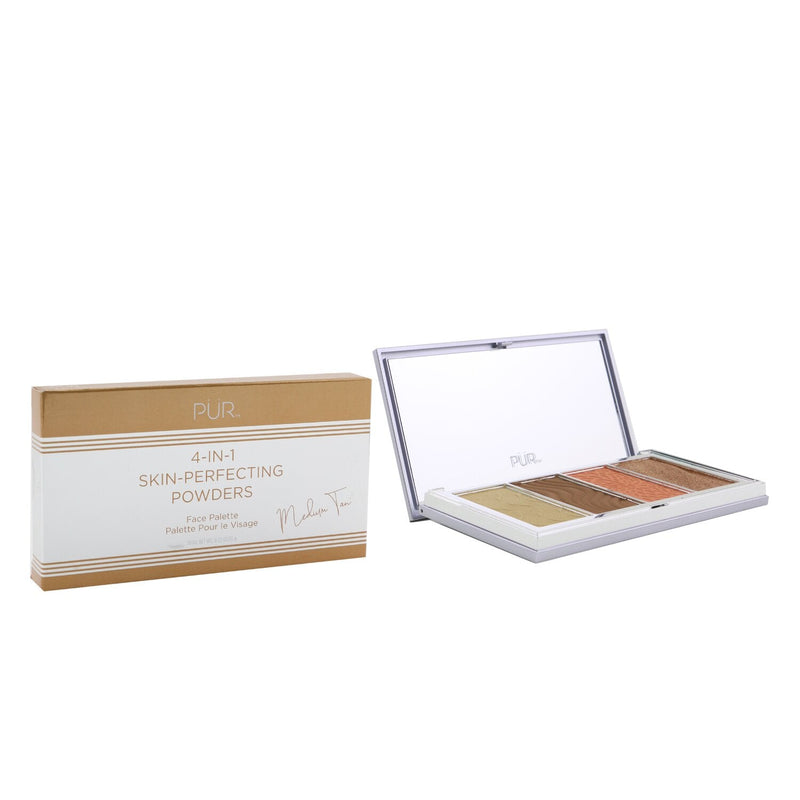 PUR (PurMinerals) 4 in 1 Skin Perfecting Powders Face Palette (1x Setting Powder, 1x Bronzer, 1x Highlighter, 1x Blush) - # Medium Tan  15g/0.53oz