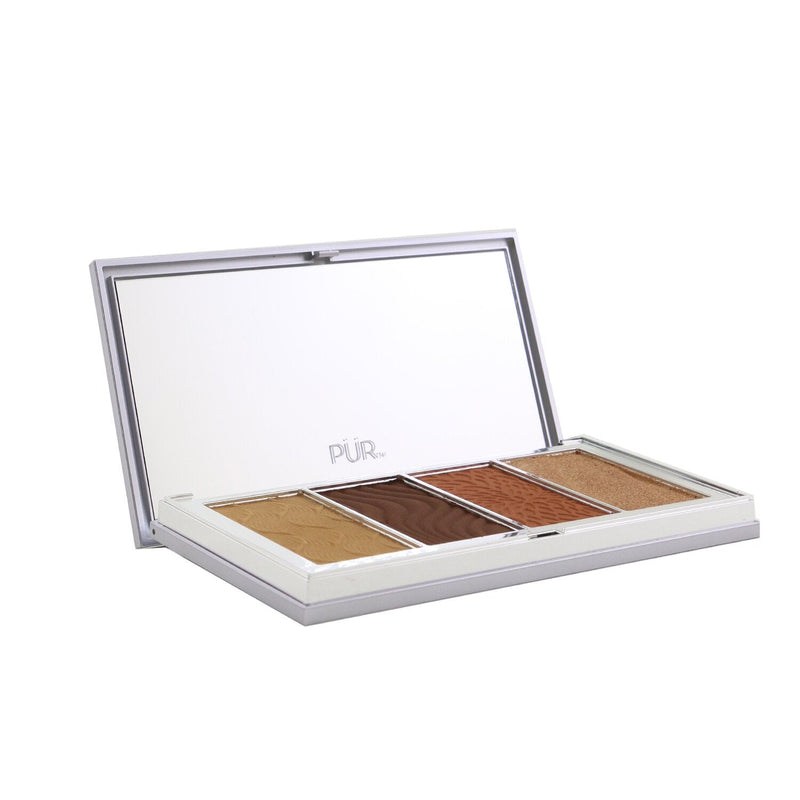 PUR (PurMinerals) 4 in 1 Skin Perfecting Powders Face Palette (1x Setting Powder, 1x Bronzer, 1x Highlighter, 1x Blush) - # Medium Tan  15g/0.53oz