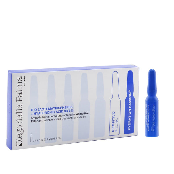 Diego Dalla Palma Milano Hydration Passion+ Filler Anti Wrinkle Shock Treatment Ampoules  7x1.5ml/0.05oz