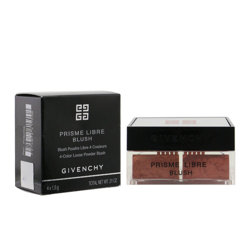 Givenchy Prisme Libre Blush 4 Color Loose Powder Blush - # 6 Flanelle Rubis (Brick Red)  4x1.5g/0.0525oz