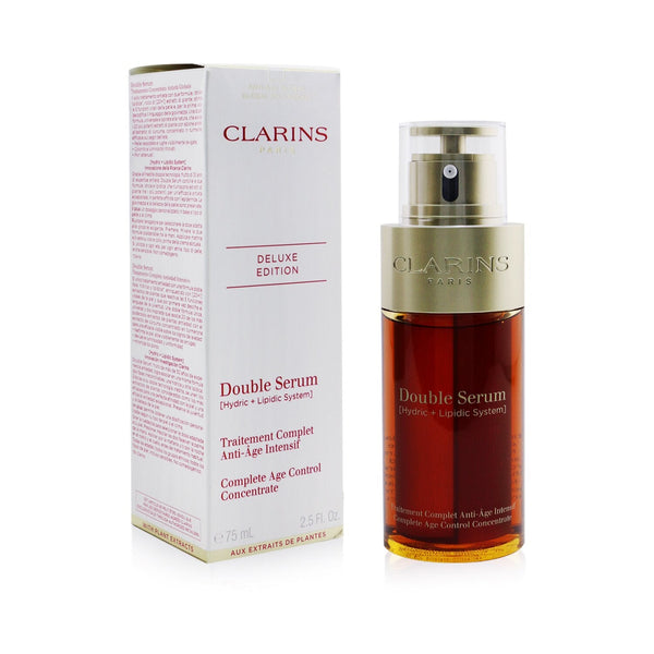 Clarins Double Serum (Hydric + Lipidic System) Complete Age Control Concentrate (Deluxe Edition) - Box Slightly Damaged  75ml/2.5oz