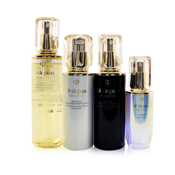 Cle De Peau Key Radiance Care Emulsion Set:The Serum 50ml+ Softening Lotion N+ Protective Emulsion N SPF 25+ Intensive Emulsion N  4pcs