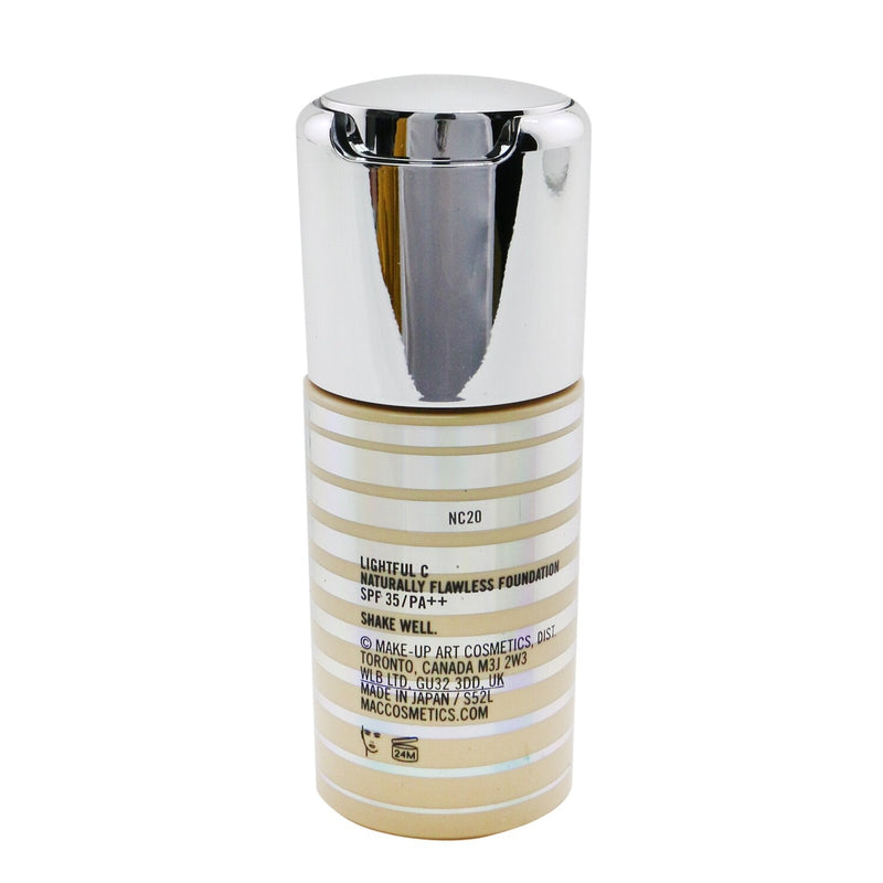 MAC Lightful C Naturally Flawless Foundation SPF 35 - # NC20  30ml/1oz