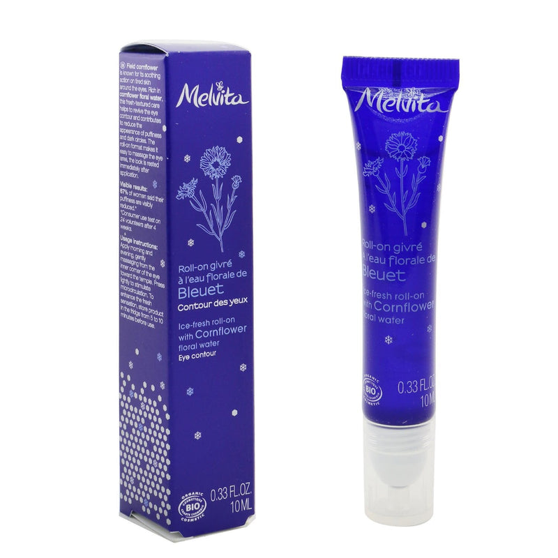 Melvita Ice-Fresh Roll-On Eye Contour with Cornflower Floral Water  10ml/0.3oz