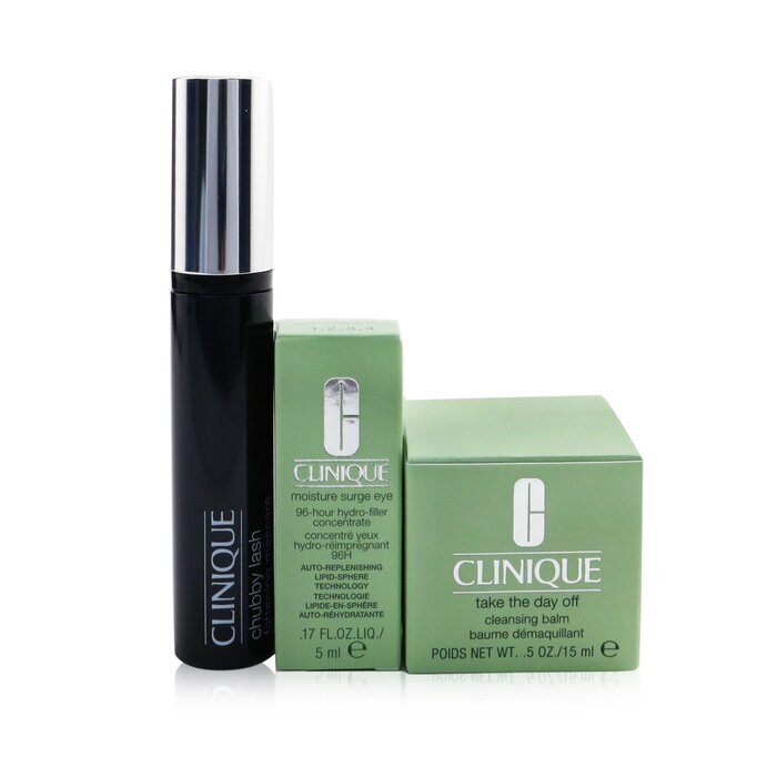 Clinique Chubby Lash Fattening Mascara Set (1x Mascara + Eye Concentrate 5ml + Cleansing Balm 15ml) 3pcs 8ml