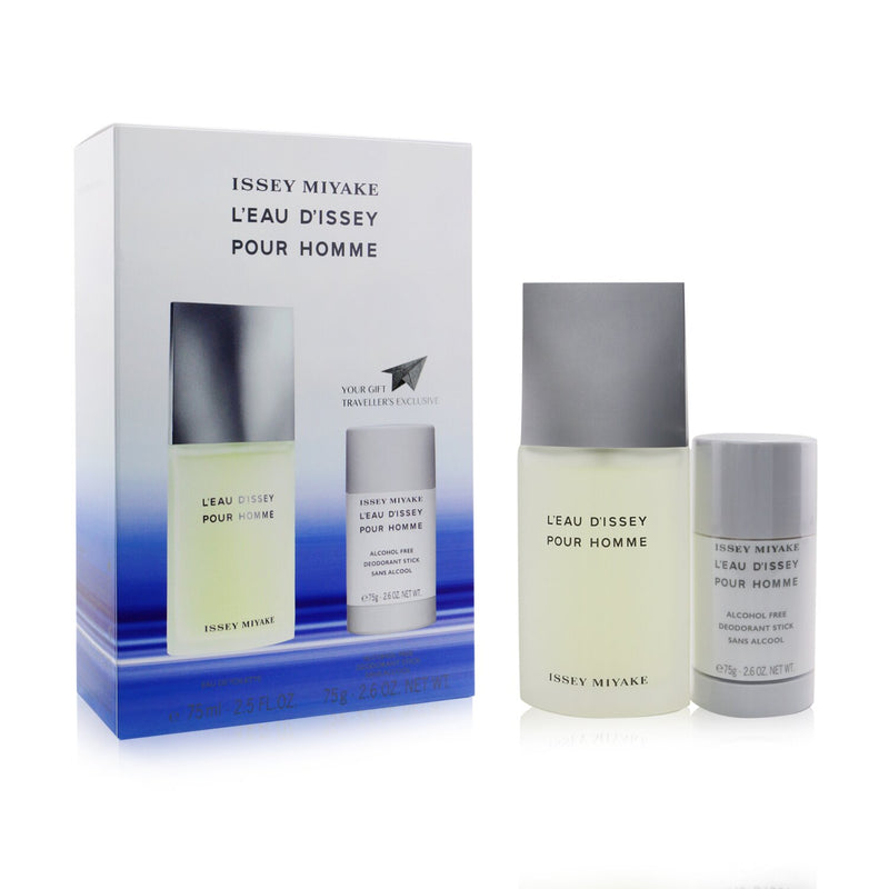 Issey Miyake L'Eau D'Issey Pour Homme Coffret: Eau De Toilette Spray 75ml/2.5oz + Deodorant Stick 75g/2.6oz  2pcs