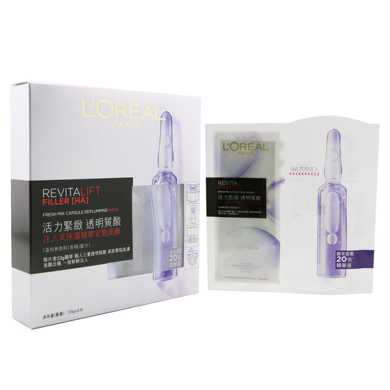 L'Oreal Revitalift Filler [HA] Fresh Mix Capsule Replumping Mask  5sheets