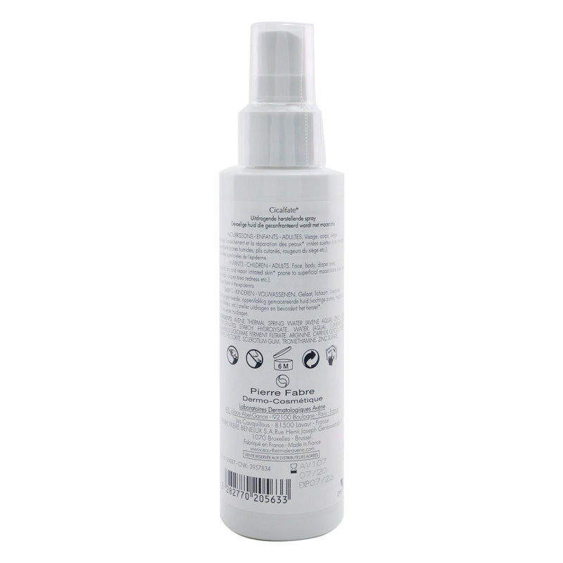 Avene Cicalfate+ Absorbing Repair Spray - For Sensitive Irritated Skin Prone to Maceration  100ml/3.3oz