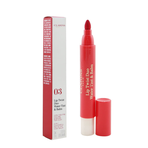 Clarins Lip Twist Duo Water Tint & Balm - # 03 Coral Sunrise  3ml+1.4g