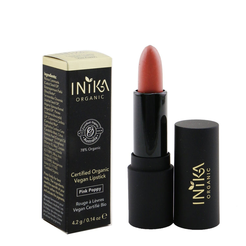 INIKA Organic Certified Organic Vegan Lipstick - # Pink Poppy  4.2g/0.14oz