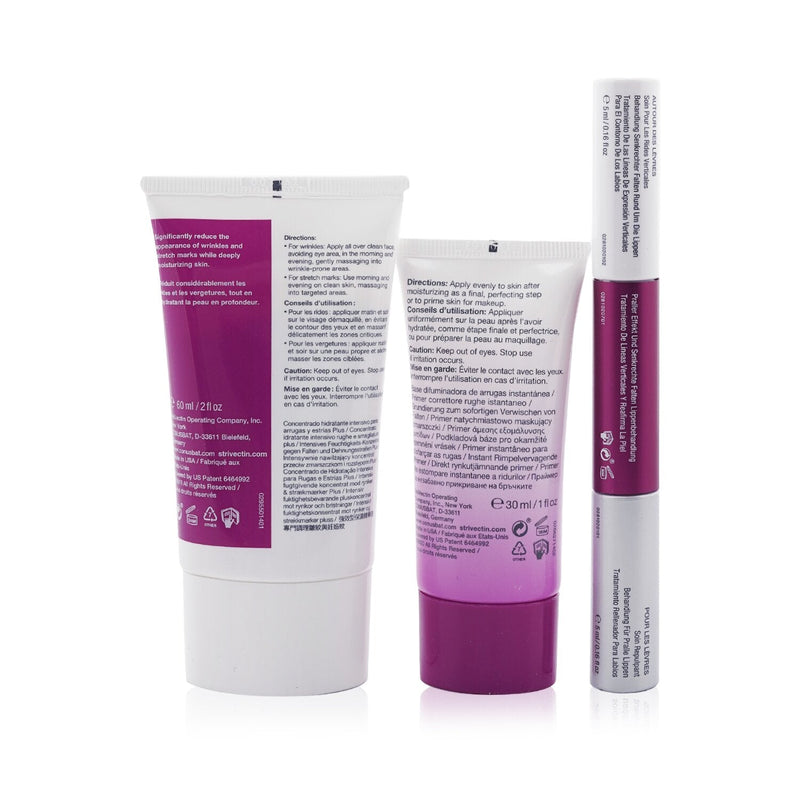 StriVectin Smart Smoothers Full Size Trio Set: Intensive Moisturizing Concentrate 60ml + Instant Wrinkle Blurring Primer 30ml + Lips Plumping & Vertical Line Treatment 2x5ml  3pcs