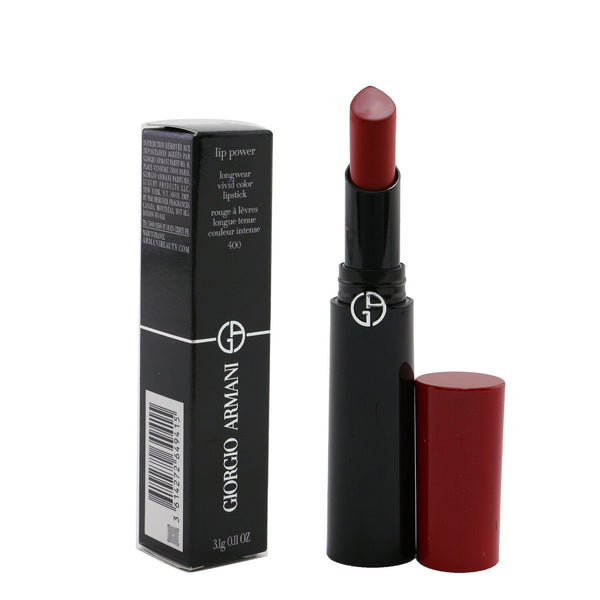 Giorgio Armani Lip Power Longwear Vivid Color Lipstick - # 400 Four Hundred  3.1g/0.11oz