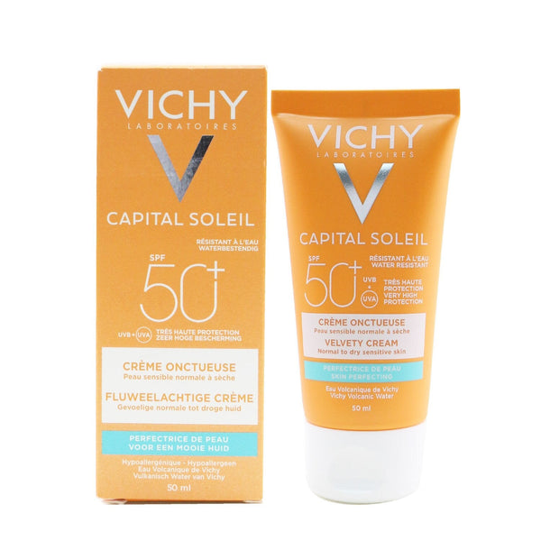 Vichy Capital Soleil Skin Perfecting Velvety Cream SPF 50 - Water Resistant (Normal to Dry Sensitive Skin)  50ml/1.69oz