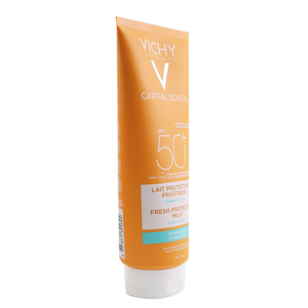 Vichy Capital Soleil Fresh Protective Milk SPF 50 (Water Resistant - Face & Body)  300ml/10.1oz
