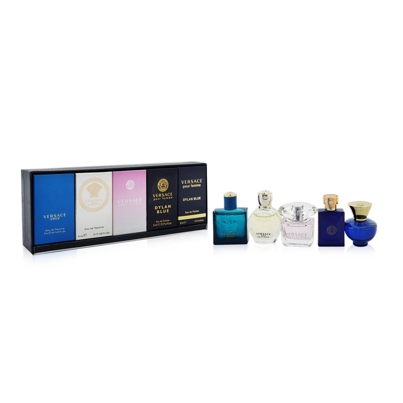 Versace Miniature Coffret: Eros PH EDT, Eros PF EDT, Bright Crystal EDT + Dylan Blue PH EDT + Dylan Blue PF EDP  5x5ml/0.17oz