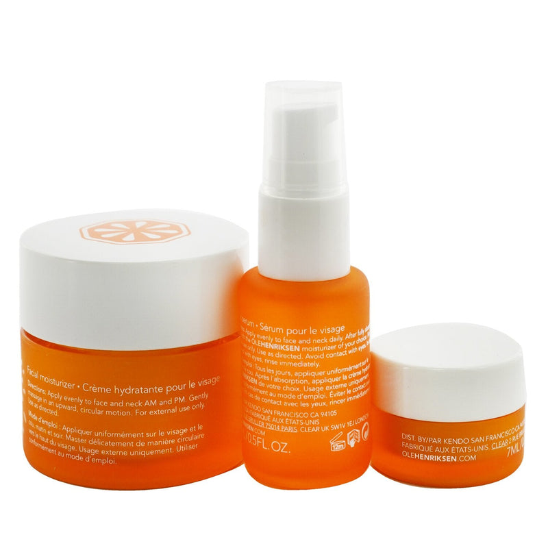 Ole Henriksen Let's Get Luminous Brightening Essentials Set: Truth Serum 15ml + C-Rush Gel Creme 35ml + Eye Creme 7ml  3pcs