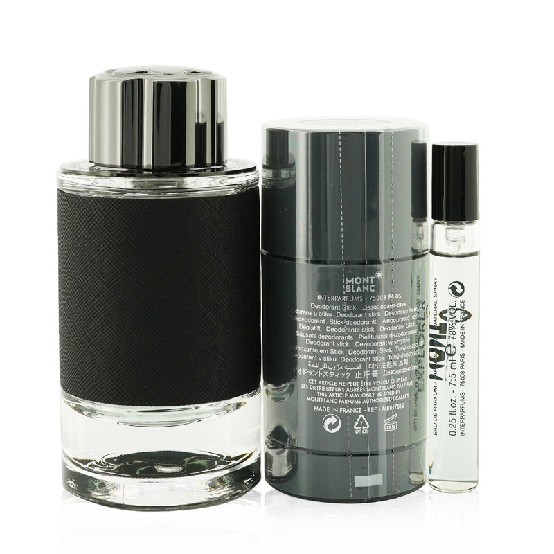 Montblanc Explorer Coffret: Eau De Parfum Spray 100ml + Eau De Parfum Spray 7.5ml + Deodorant Stick 75g  3pcs