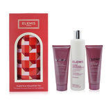 Elemis English Rose-Infused Body Trio Set: Bath & Shower Milk 300ml+ Hand & Nail Balm 100ml+ Body Cream 100ml  3pcs