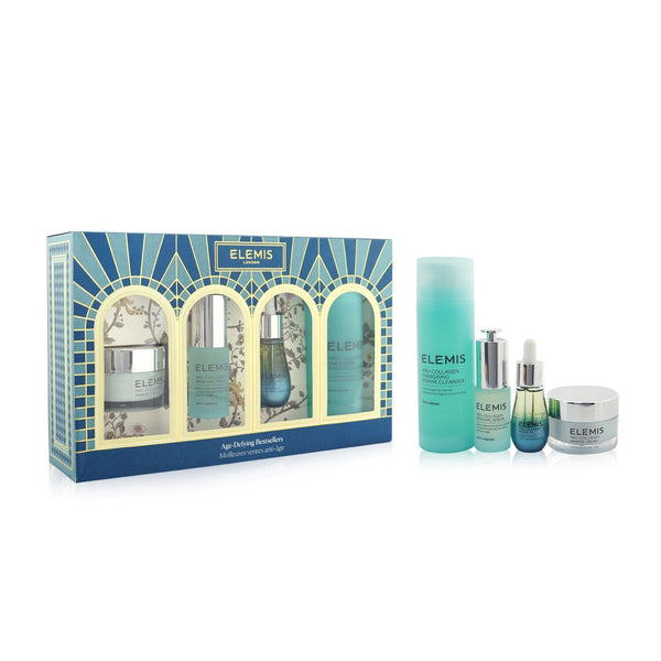 Elemis Age-Defying Bestsellers Set: Renewal Serum 15ml+ Marine Cleanser 150ml+ Marine Oil 15ml+ Marine Cream 30ml  4pcs