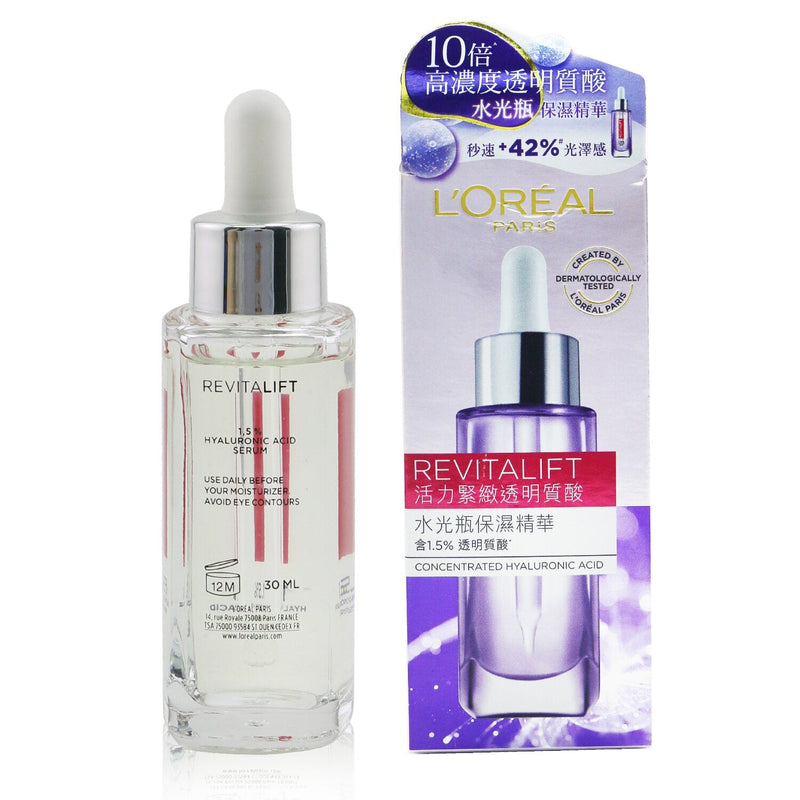 L'Oreal Revitalift 1.5% Hyaluronic Acid Serum - With Concentrated Hyaluronic Acid 1.5%  30ml/1oz