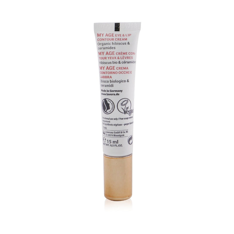 Lavera My Age Eye & Lip Contour Cream With Organic Hibiscus & Ceramides - For Mature Skin  15ml/0.5oz